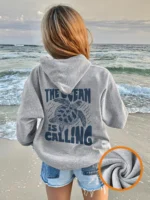 SHEIN Girls Printed Turtle Hoodie