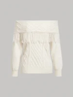 SHEIN Fringe Knit Sweater