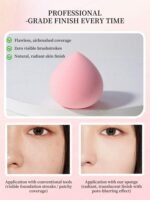 1pc Peach-Shaped Wet & Dry Makeup Sponge Blender - Image 3