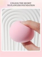 1pc Peach-Shaped Wet & Dry Makeup Sponge Blender - Image 2
