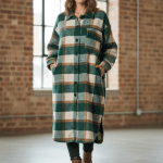 SHEIN Checked Wool Shirt Dress