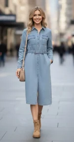 SHEIN Denim Shirt Dress - Image 3