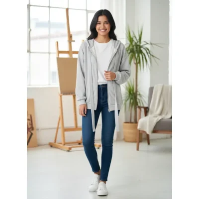 SHEIN Sporty Fleece Zip Jacket