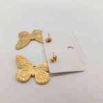 NEFERU Gold Filigree Butterfly Statement Earrings - Image 3