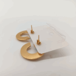 NEFERU Vintage Gold Small Hoop Earrings - Image 2