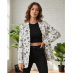 Floral Print Blazer for Women - Image 2