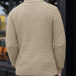 Shein Arcciit Men's Checkerboard Shawl Collar Sweater - Image 3