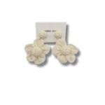 NEFERU Woven White Earrings - Image 2