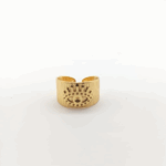 NEFERU Chunky Gold Evil Eye Ring - Image 4