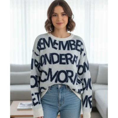 SHEIN Graphic Knit Sweater