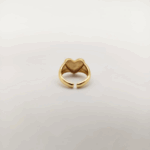 NEFERU Chunky Gold Puffy Heart Ring - Image 2