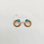 NEFERU Vintage Gold Small Hoop Earrings - Image 3