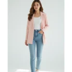SHEIN Soft Pink Blazer - Image 2