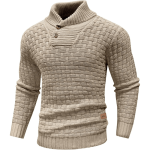 Shein Arcciit Men's Checkerboard Shawl Collar Sweater - Image 5
