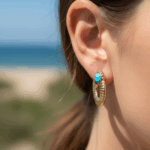 NEFERU Vintage Gold Small Hoop Earrings
