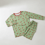 Women's Winter Pajamas Chili Pepper green - Image 2