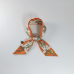 Luxury Carriage Print Silk Twilly Scarf - Image 2