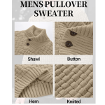 Shein Arcciit Men's Checkerboard Shawl Collar Sweater - Image 2