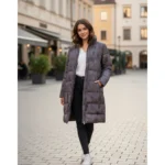 SHEIN Long High-Neck Puffer