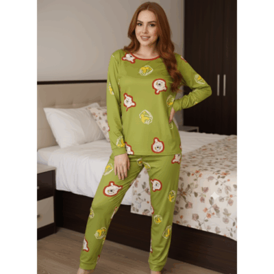 Women’s Winter Pajamas Winnie the Pooh green