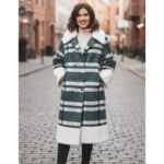 SHEIN Checkered Winter Coat