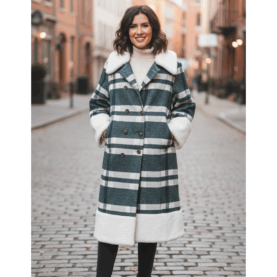 SHEIN Checkered Winter Coat