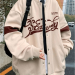 SHEIN Oversized Korean Varsity Jacket