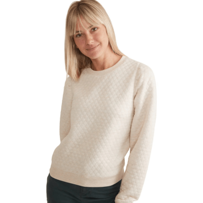 SHEIN Quilted Puff Sleeve Sweatshirt