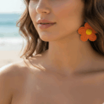 NEFERU Sunset Flower Earrings