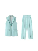 SHEIN Vest & Stripe Pant Set - Image 2