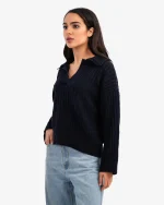 SHEIN Oversized V-Neck Pullover