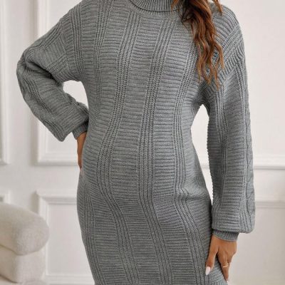 SHEIN Maternity Turtleneck Knit Dress