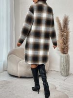 SHEIN Chiquease Plaid Double-Breasted Coat - Image 4