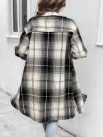 SHEIN Chiquease Plaid Drop Shoulder Coat - Image 3