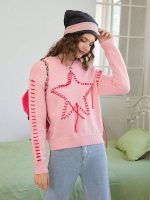 SHEIN EZwear Star Drop Shoulder Sweater - Image 3