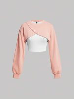 SHEIN Women's Color Block Sweatshirt
