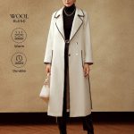 SHEIN MOTF Wool Blend Contrast Stitch Coat
