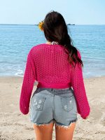 SHEIN Crochet Flower Knit Cardigan - Image 3