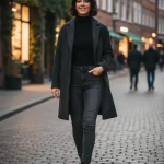 SHEIN Elegant Long Wool Coat