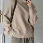 SHEIN Beige Turtleneck Sweater