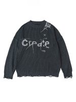 Shein Oversized distressed spider sweater - Image 4