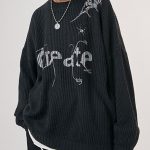 Shein Oversized distressed spider sweater