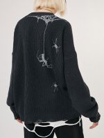 Shein Oversized distressed spider sweater - Image 3
