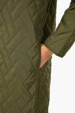 SHEIN Olive Quilted Long Jacket - Image 3