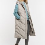 SHEIN Long Hooded Puffer Vest