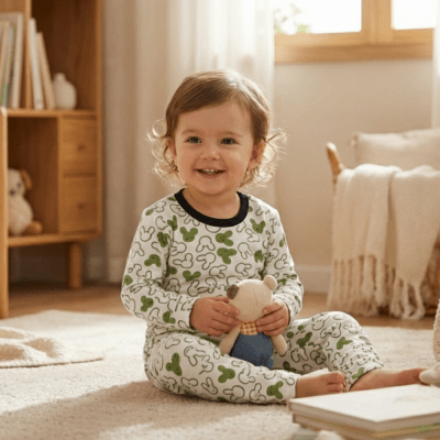 Kids' Character Pajamas Bunnies ligth green