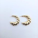 NEFERU Gold Twisted Hoops - Image 2