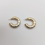 NEFERU Gold Dome Hoops - Image 3