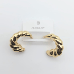 NEFERU Gold Twisted Hoops - Image 3